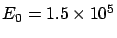 $E_0 = 1.5 \times 10^{5}$