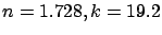 $n=1.728, k=19.2$